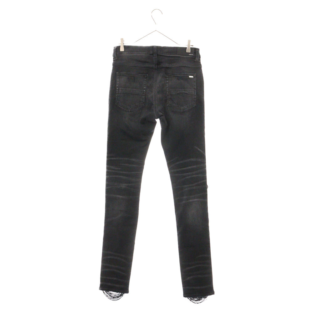 AMIRI(アミリ) FRINGE WIRE JEAN フリンジ ダーク ウォッシュ ワイヤージーンズ デニムスキニーパンツ ブラック