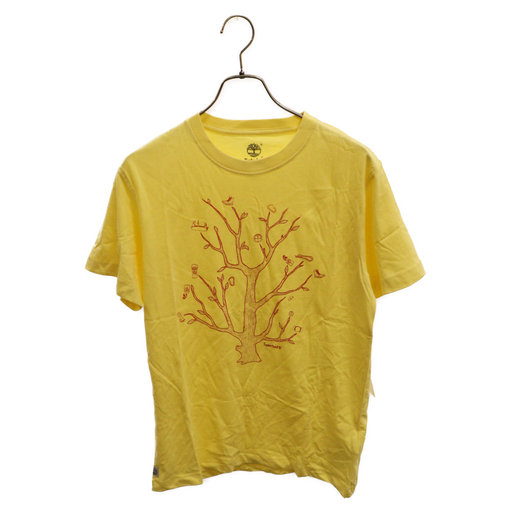 Timberland(ティンバーランド) フロントプリント半袖Tシャツ カットソー イエロー
