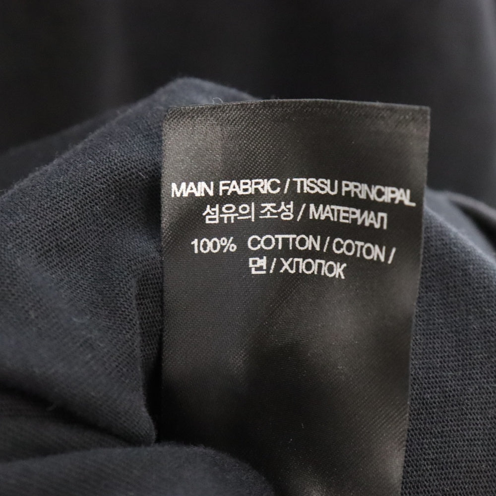 VETEMENTS(ヴェトモン) 24SS 1000 PERCENT T-SHIRT フロントプリントウォッシュド加工 オーバーサイズ半袖Tシャツ ブラック UE64TR170B