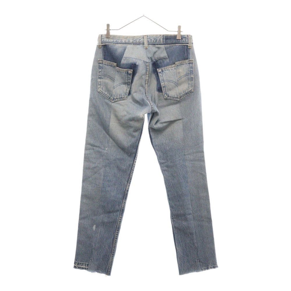 READY MADE(レディメイド) ARTISANALE JEANS 再構築 ボタンフライ ダメージデニムパンツ インディゴ