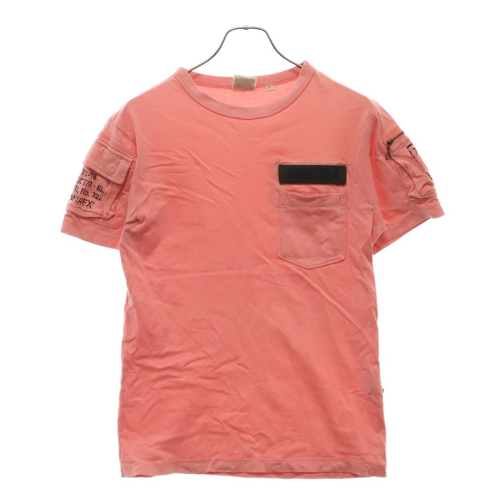 AVIREX(アヴィレックス) アームプリント 半袖Tシャツ ピンク 6123036