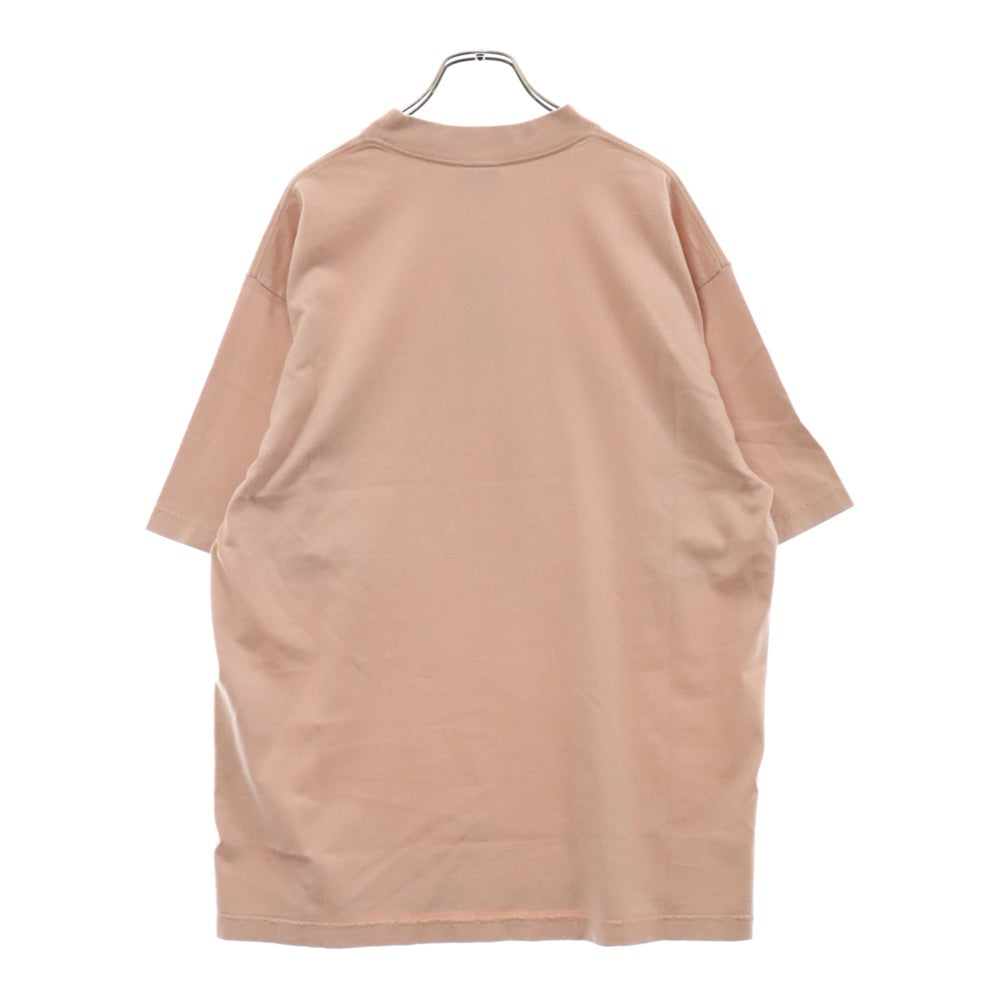 BALENCIAGA(バレンシアガ) 24SS Vintage Jersey Back Flip Logo T-Shirt バックフリップロゴプリント半袖Tシャツ ピンク 764235 TPVF9
