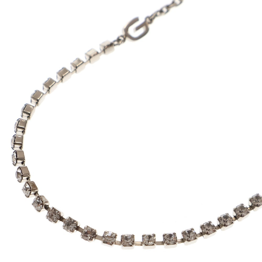 GIVENCHY(ジバンシィ) G Link Necklace ラインストーン装飾 4Gロゴネックレス シルバー BF00KWF005 040