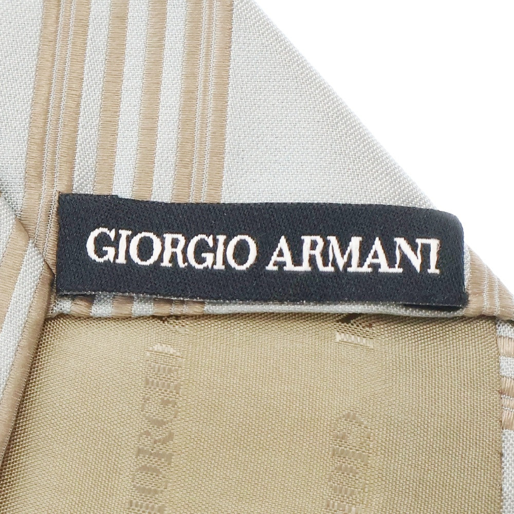 GIORGIO ARMANI(ジョルジオアルマーニ) ストライプ シルクネクタイ ブルー/ゴールド