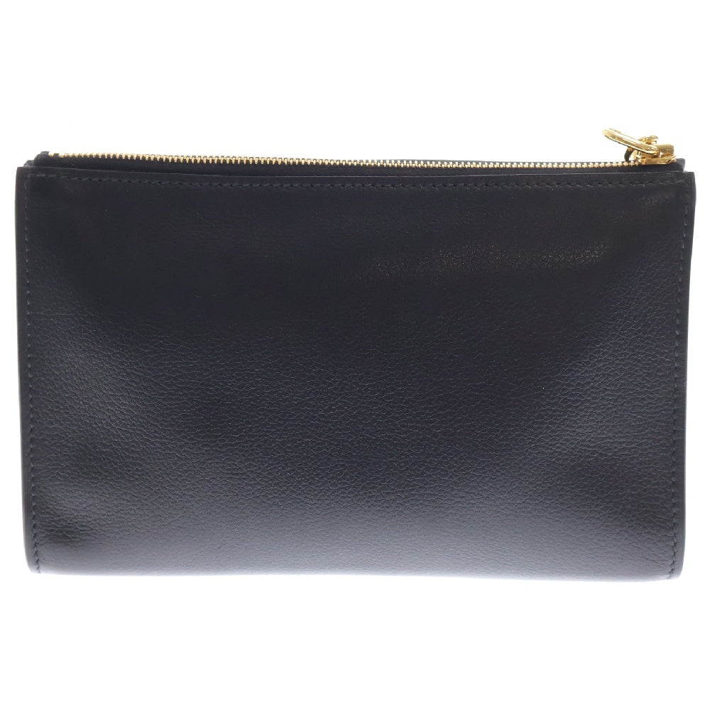 HERMES(エルメス) Zipengo PM Chaine dAncre ジップアンゴーPM シェーヌダンクル レザーポーチ W刻印 ブラック/ゴールド