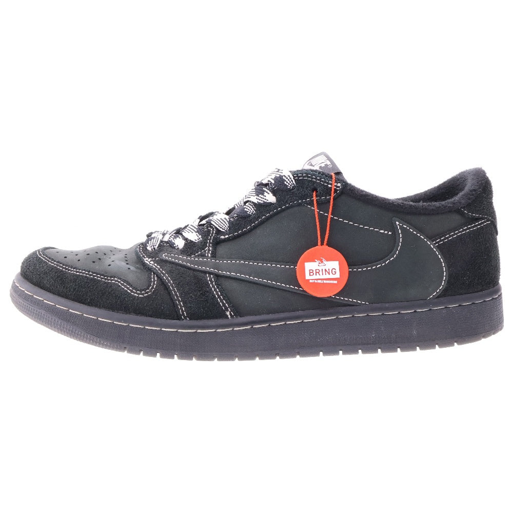 NIKE(ナイキ) ×TRAVIS SCOTT AIR JORDAN 1 LOW OG SP BLACK PHANTOMトラヴィススコット エアジョーダン1 ブラックファントム ローカットスニーカー US13/31cm DM7866-001
