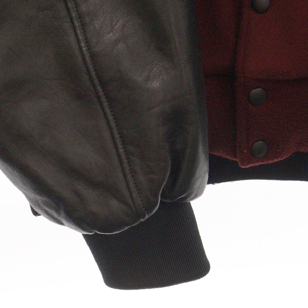 VETEMENTS(ヴェトモン) MAYBE MENTAL COLLEGE JACKET スタジアムジャケット ボルドー/ブラック UE52JA440R
