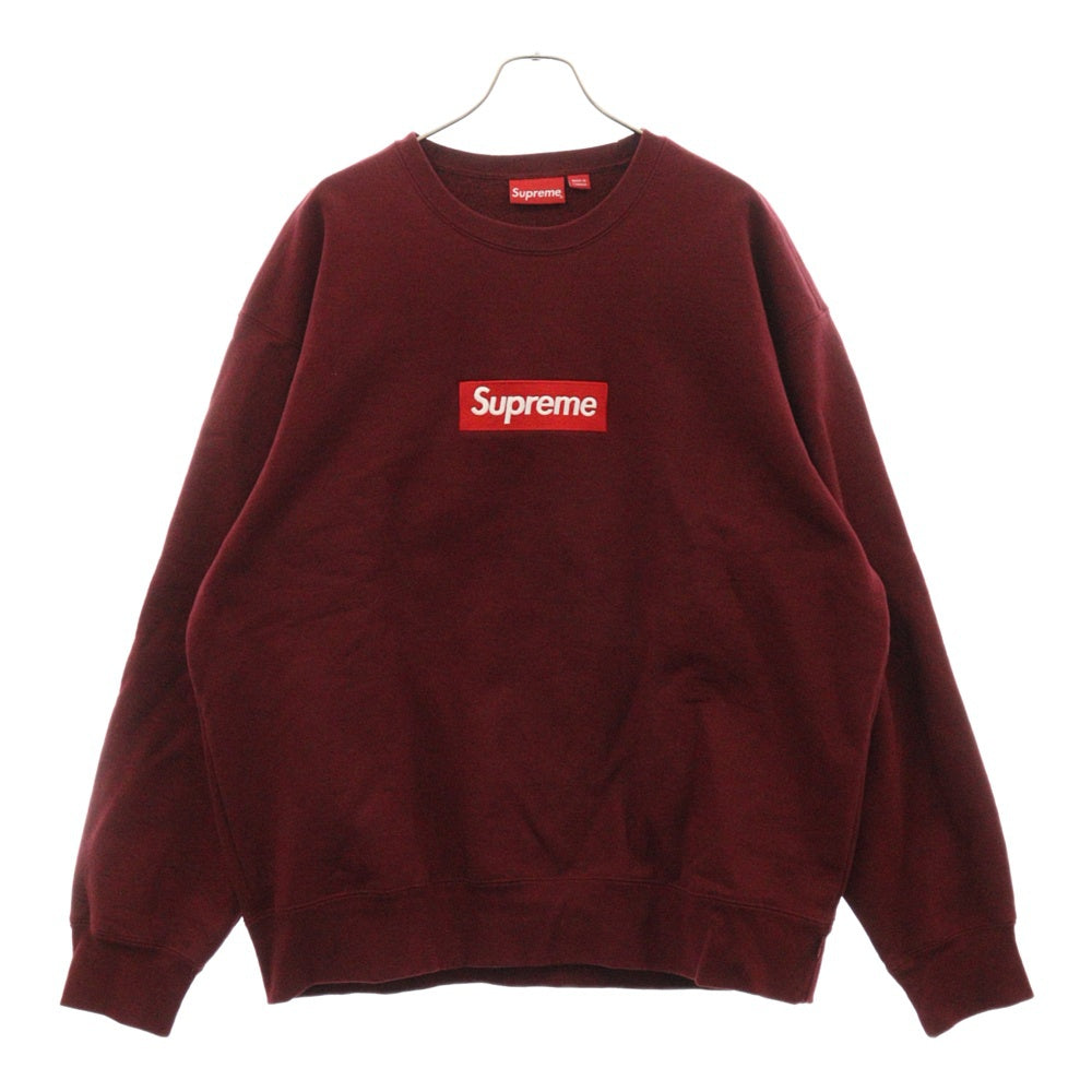 SUPREME(シュプリーム) 22AW Box Logo Crewneck ボックスロゴ クルーネックスウェットトレーナー カーディナル ワインレッド