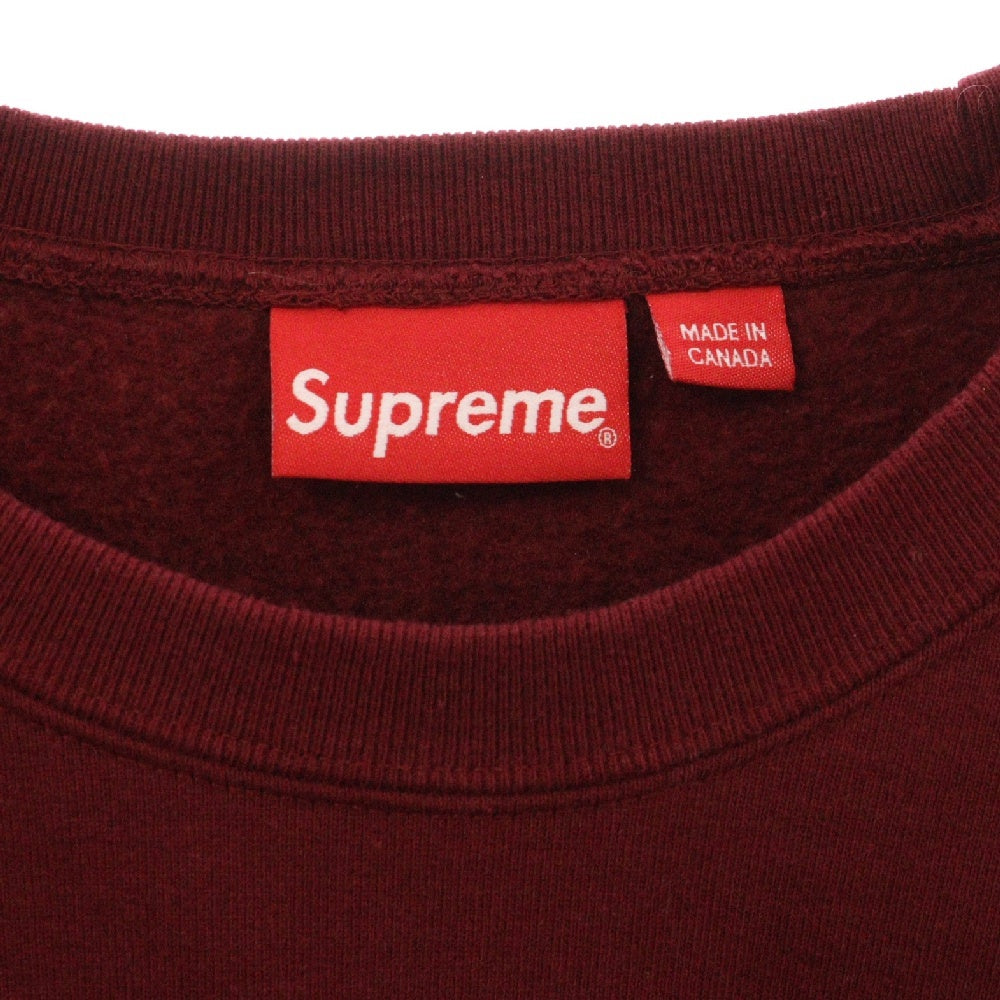 SUPREME(シュプリーム) 22AW Box Logo Crewneck ボックスロゴ クルーネックスウェットトレーナー カーディナル ワインレッド