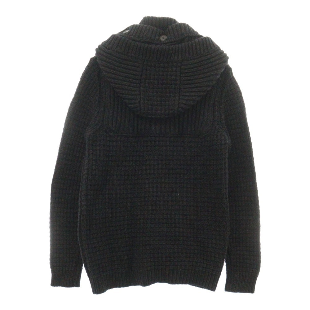 BARNEYS NEWYORK(バーニーズ ニューヨーク) フード付きニットダッフルコート ブラック 1180539