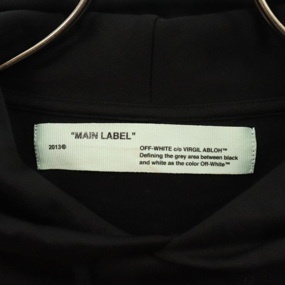 OFF-WHITE(オフホワイト) 17SS Applique Hooded Sweatshirt プルオーバースウェットパーカー フーディー ブラック