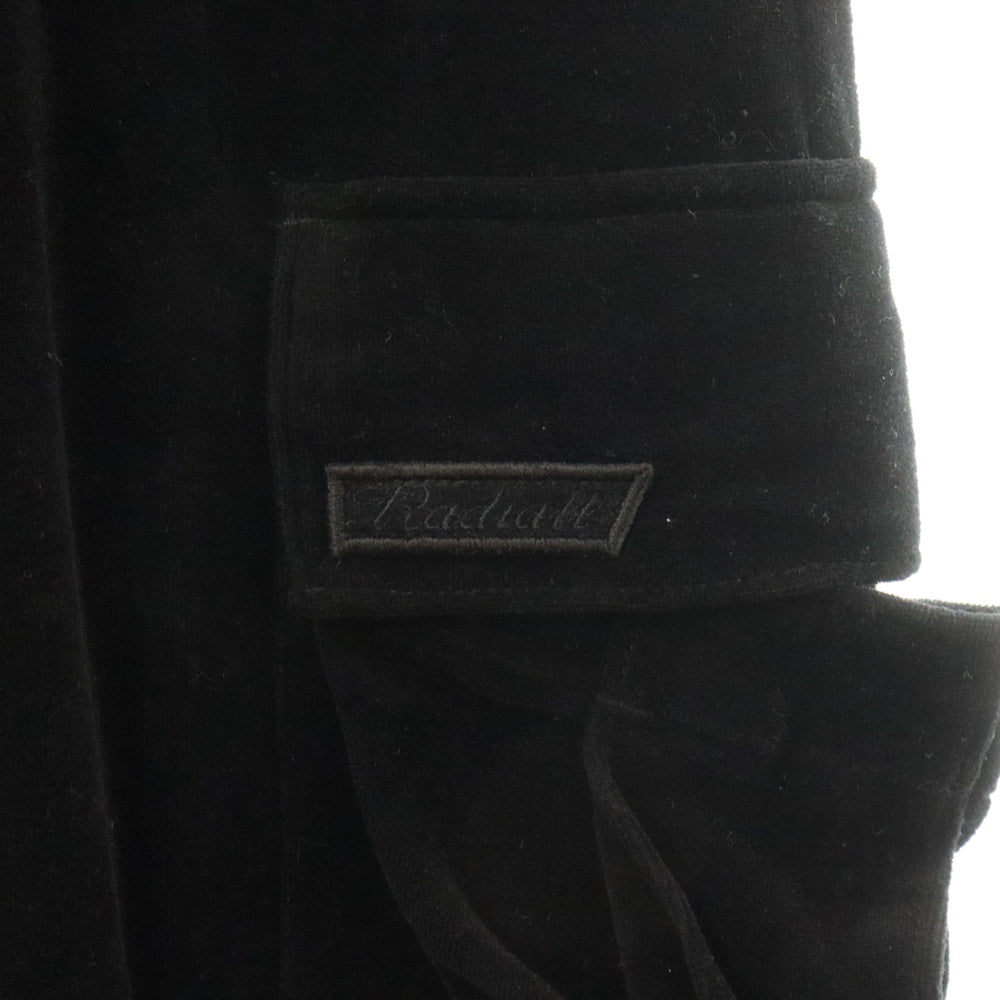 RADIALL(ラディアル) Cargo Track Pants ベロアカーゴトラックパンツ ブラック