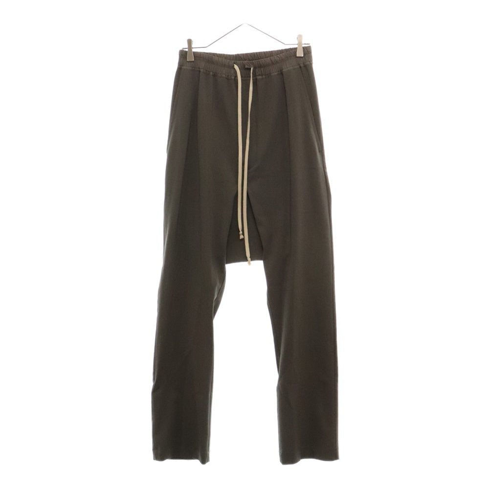 Rick Owens(リックオウエンス) 14AW MODDY DRAWSTRING TROUSERS ムーディ ドローストリング トラウザーズ サルエルパンツ カーキ RU14F2380-ZL