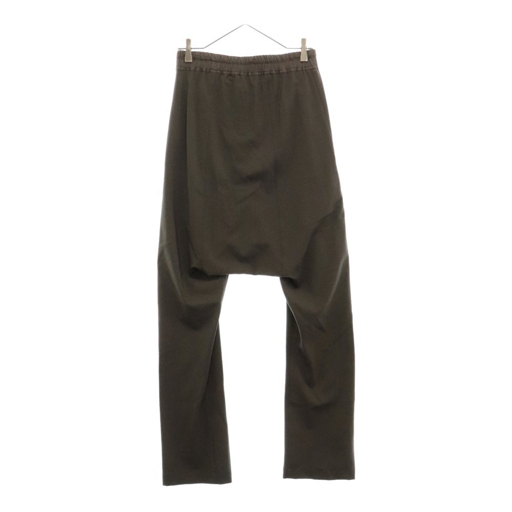 Rick Owens(リックオウエンス) 14AW MODDY DRAWSTRING TROUSERS ムーディ ドローストリング トラウザーズ サルエルパンツ カーキ RU14F2380-ZL