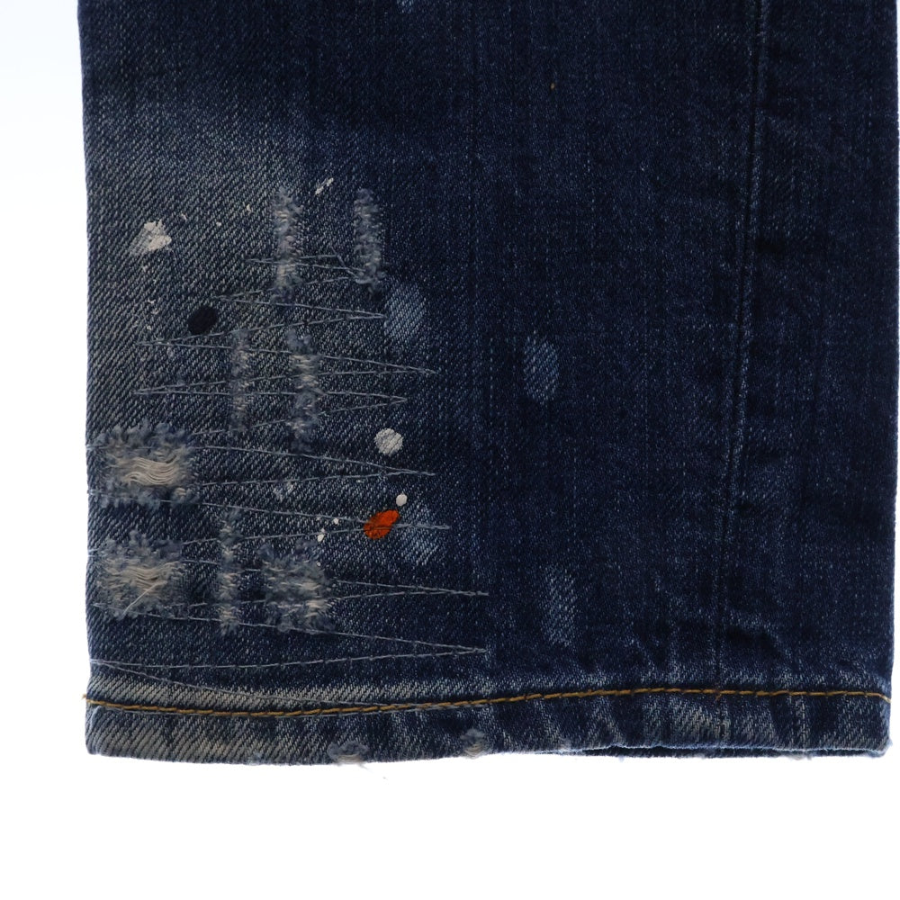 DSQUARED2(ディースクエアード) ダメージ加工 スキニーデニムパンツ インディゴ F3-452