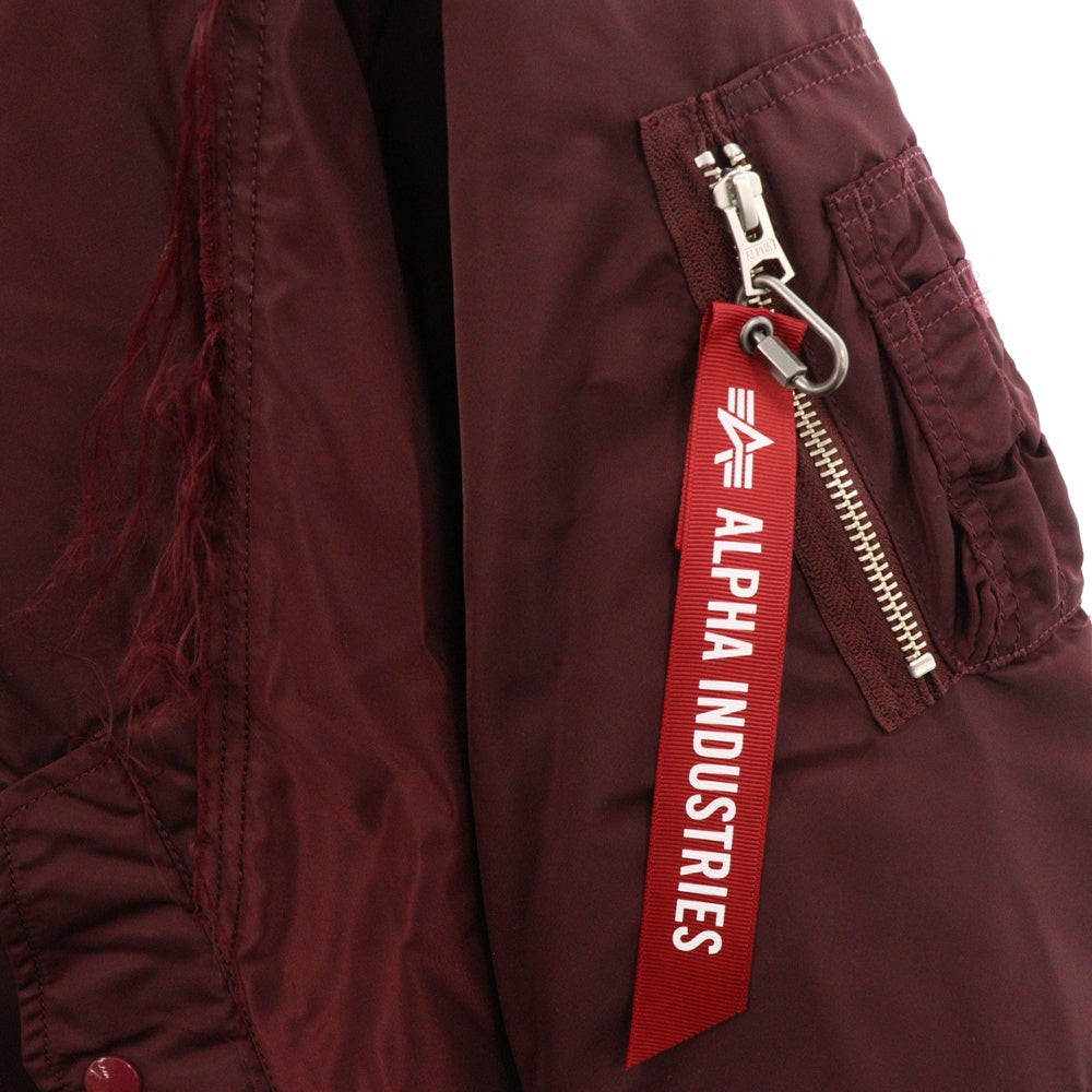 mastermind JAPAN(マスターマインドジャパン) ×Alpha PATCHED PRINT MA-1 アルファ アームロゴ ボンバージャケット ブルゾン バーガンディー TA1734-9006