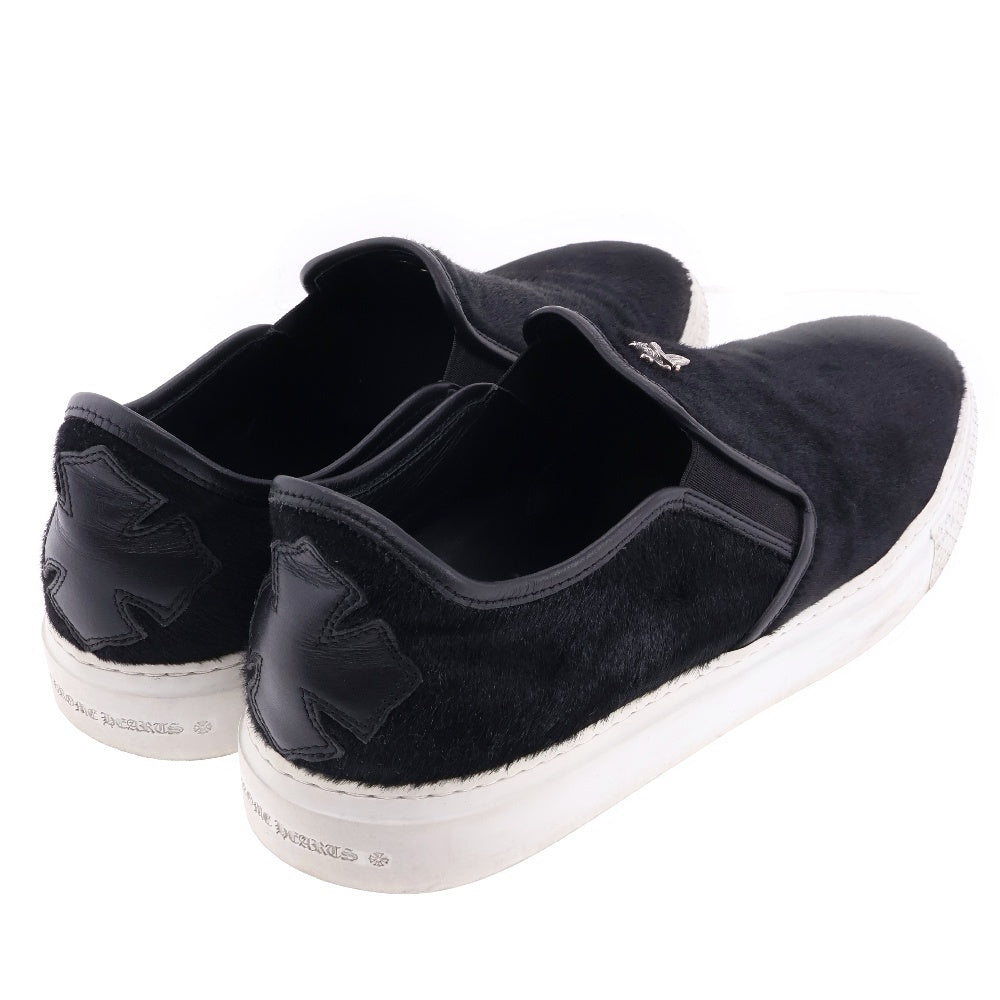 CHROME HEARTS(クロムハーツ) DAGGER SLIP ON V2 ダガー ハラコスリッポン ローカットスニーカー ブラック/シルバー
