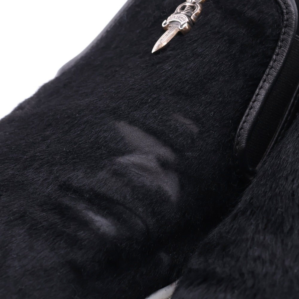 CHROME HEARTS(クロムハーツ) DAGGER SLIP ON V2 ダガー ハラコスリッポン ローカットスニーカー ブラック/シルバー