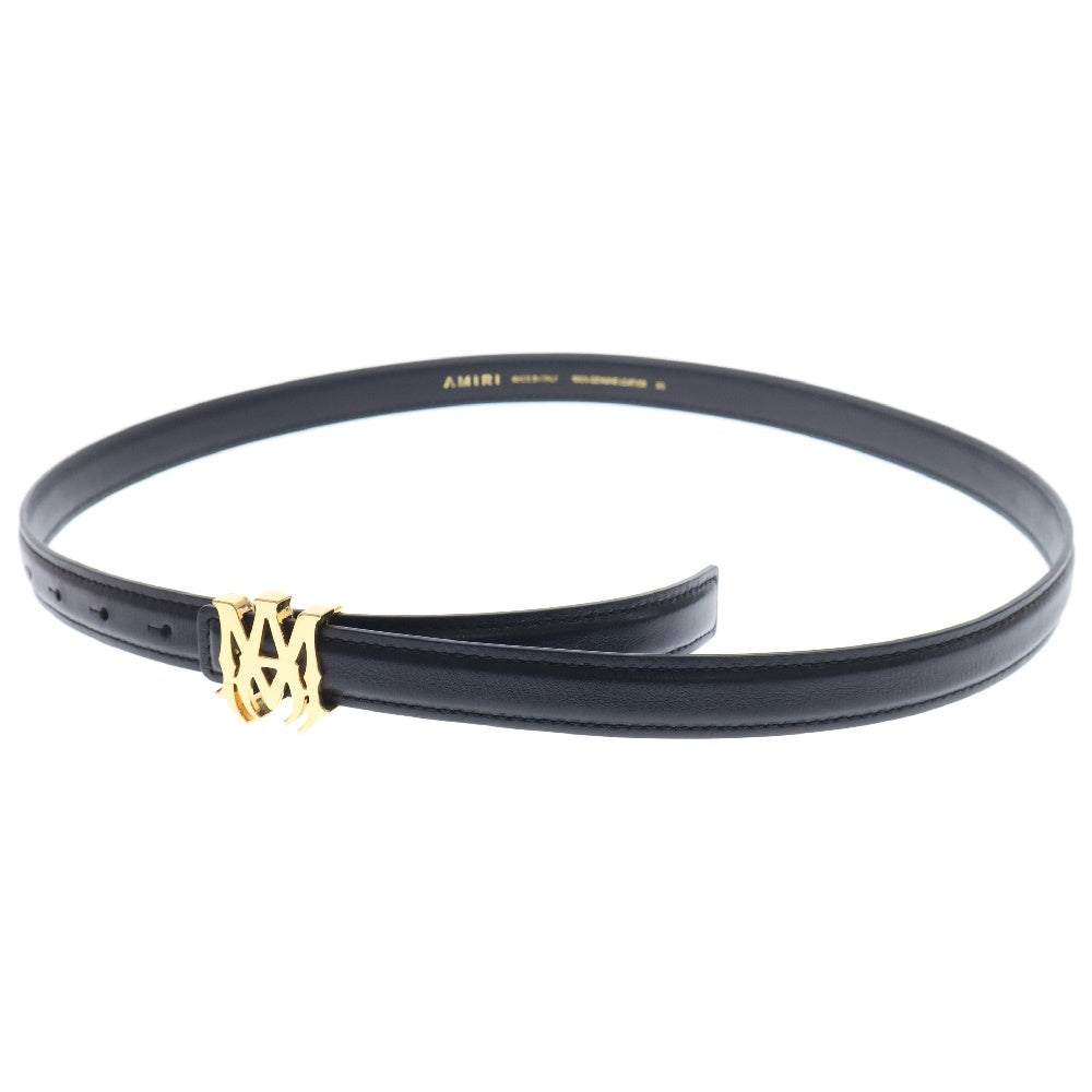 AMIRI(アミリ) MA 2 CM BELT ロゴプレート レザー ベルト ブラック AMACBL1017