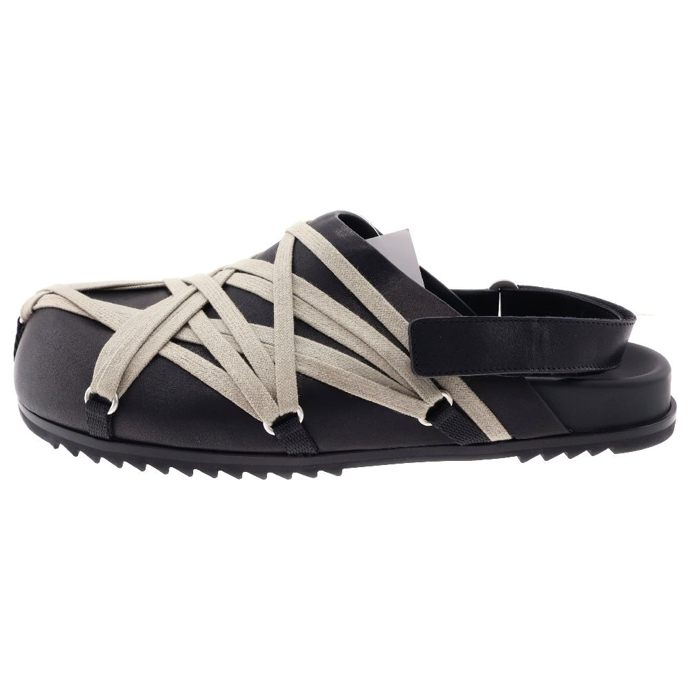 Rick Owens(リックオウエンス) 25SS MEGALACE MULE GRANOLA メガレースミュールグラノーラ サンダル ブラック RU01E5813LOOW1