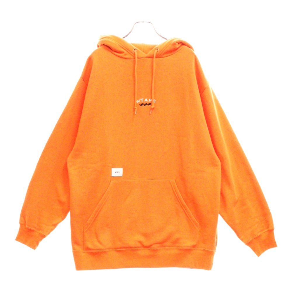 WTAPS(ダブルタップス) 21AW THOR HOODED COPO フロントロゴ刺繍 プルオーバースウェットパーカー フーディ オレンジ 212ATDT-CSM20