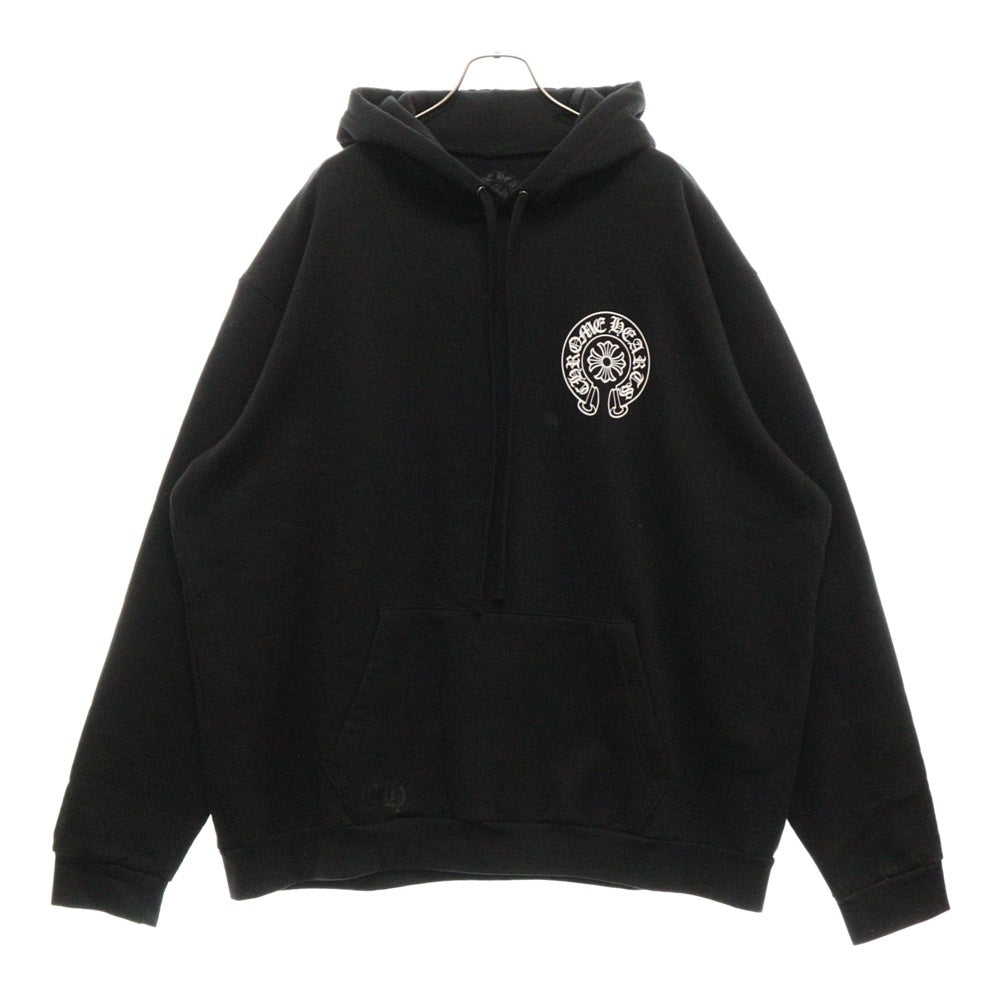 CHROME HEARTS(クロムハーツ) HONG KONG HORSESHOE PULLOVER HOODIE 香港限定 ホースシュープリント プルオーバーパーカー フーディ スウェット ブラック