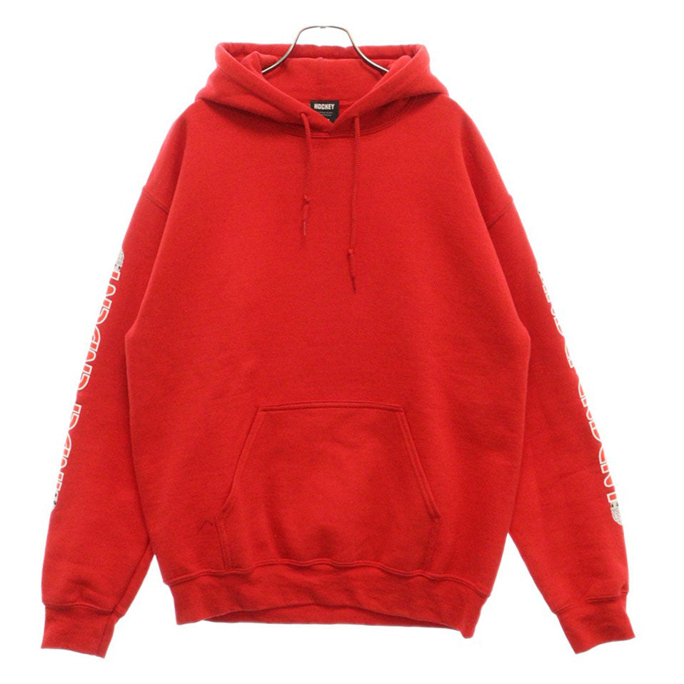 HOCKEY(ホッケー) HALF MASK INDY HOODIE ハーフマスクインディフーディ プルオーバースウェットパーカー レッド HY24S-HD01