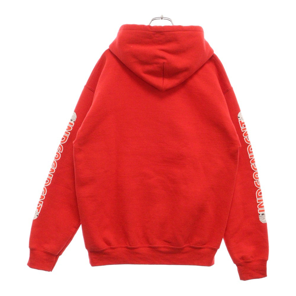 HOCKEY(ホッケー) HALF MASK INDY HOODIE ハーフマスクインディフーディ プルオーバースウェットパーカー レッド HY24S-HD01