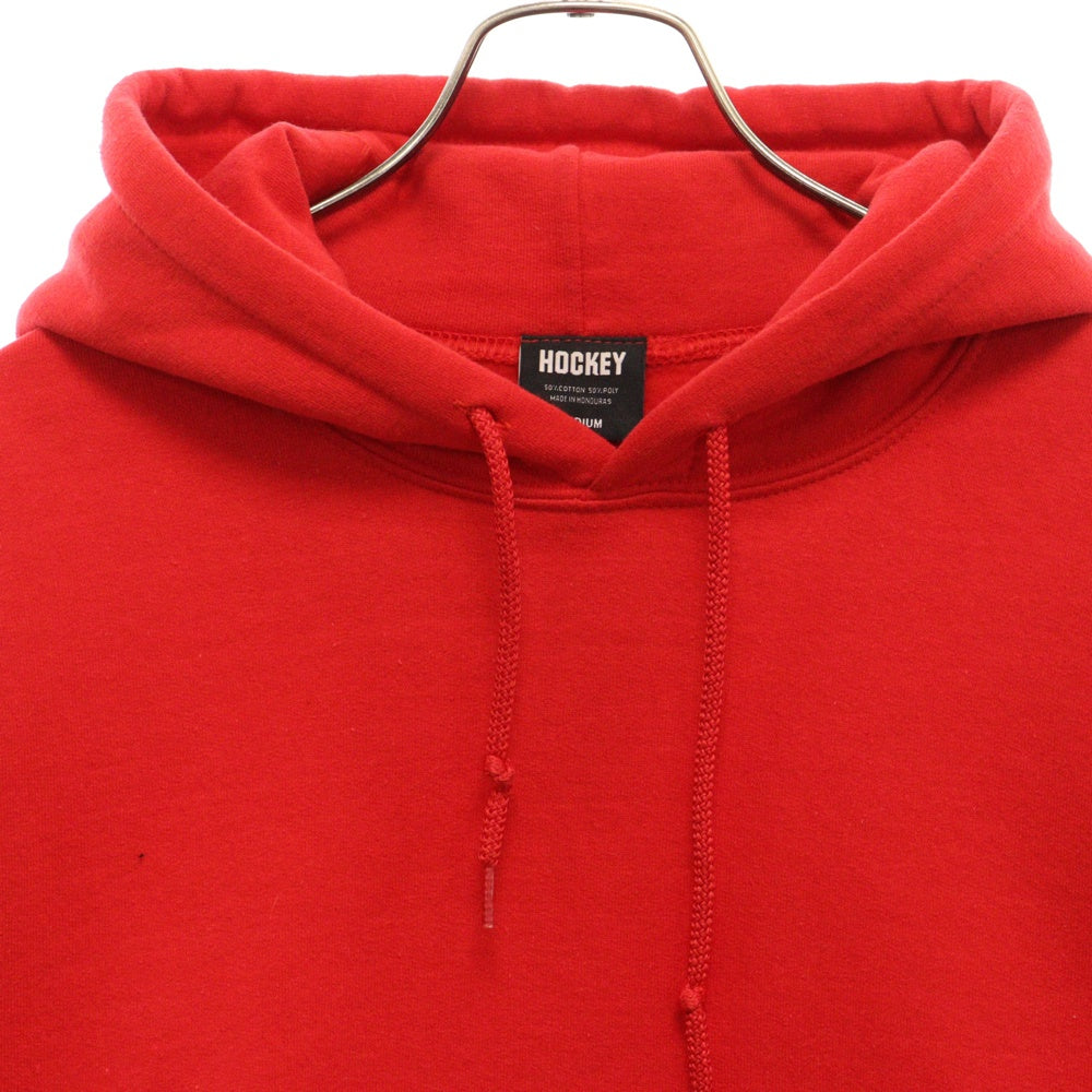HOCKEY(ホッケー) HALF MASK INDY HOODIE ハーフマスクインディフーディ プルオーバースウェットパーカー レッド HY24S-HD01