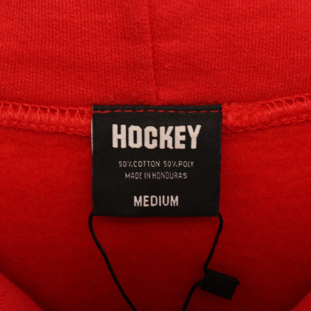 HOCKEY(ホッケー) HALF MASK INDY HOODIE ハーフマスクインディフーディ プルオーバースウェットパーカー レッド HY24S-HD01