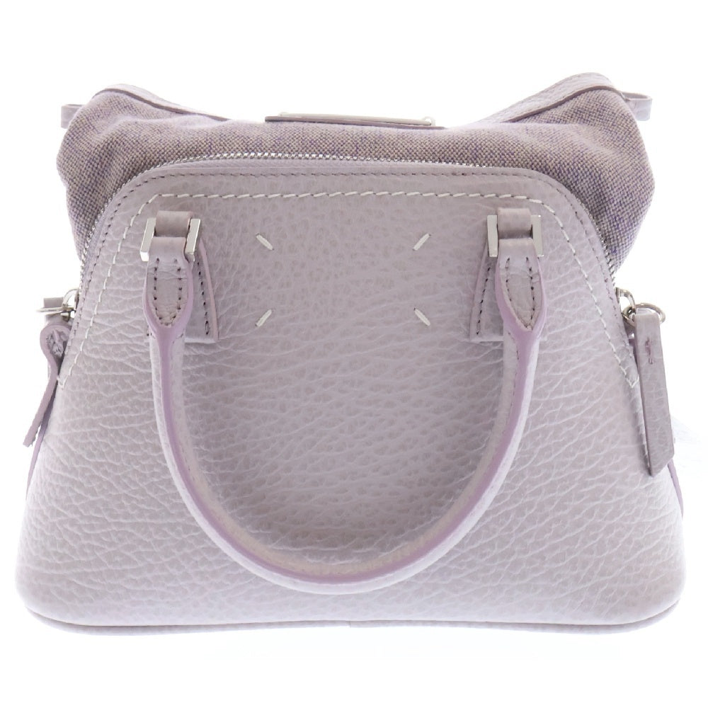 Maison Margiela 11(メゾンマルジェラ11) 5AC マイクロ 2way レザー ハンドバッグ ショルダーバッグ パープル S56WG0081 P4455
