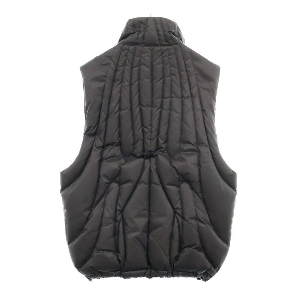 THUG CLUB(サグクラブ) 23AW Cave Goose Down Vest ケイブ キルティングデザイン ジップアップノースリーブ グースダウンベスト ジャケット ブラック TC23PA0203
