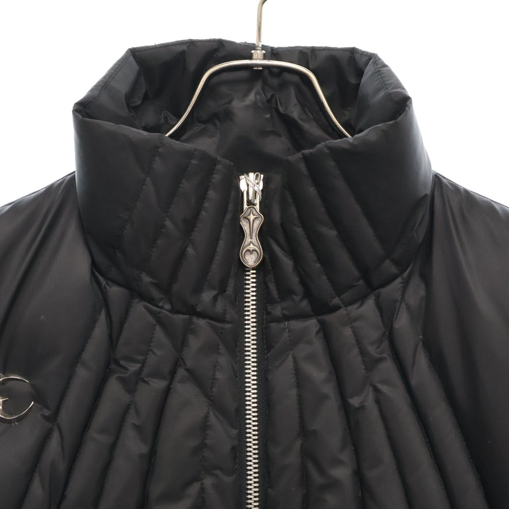 THUG CLUB(サグクラブ) 23AW Cave Goose Down Vest ケイブ キルティングデザイン ジップアップノースリーブ グースダウンベスト ジャケット ブラック TC23PA0203