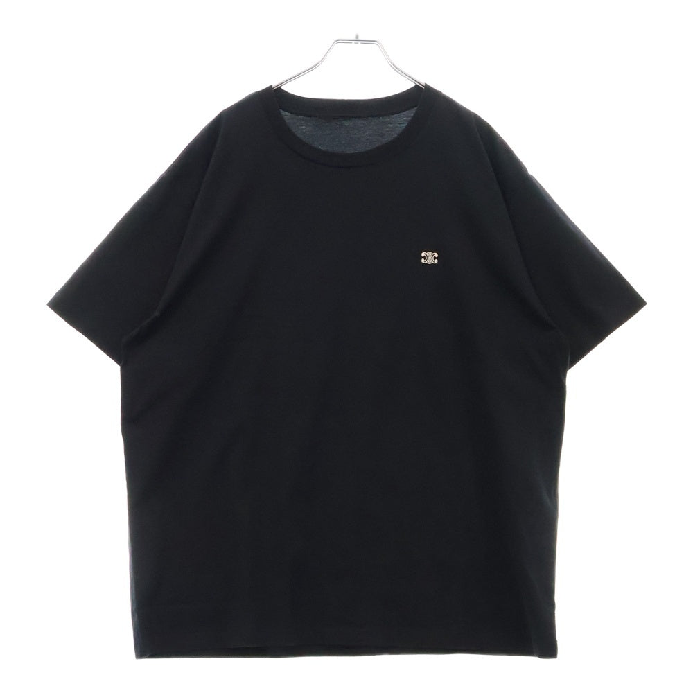 CELINE(セリーヌ) 24AW フロントロゴエンブロイダリー 半袖Tシャツ カットソー ブラック 2X041671Q 38AW