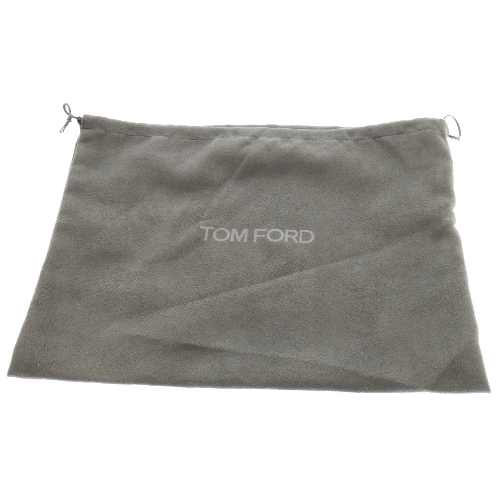 TOM FORD(トムフォード) ロゴプリント レザー クラッチバッグ ブラック H0355LCL213G