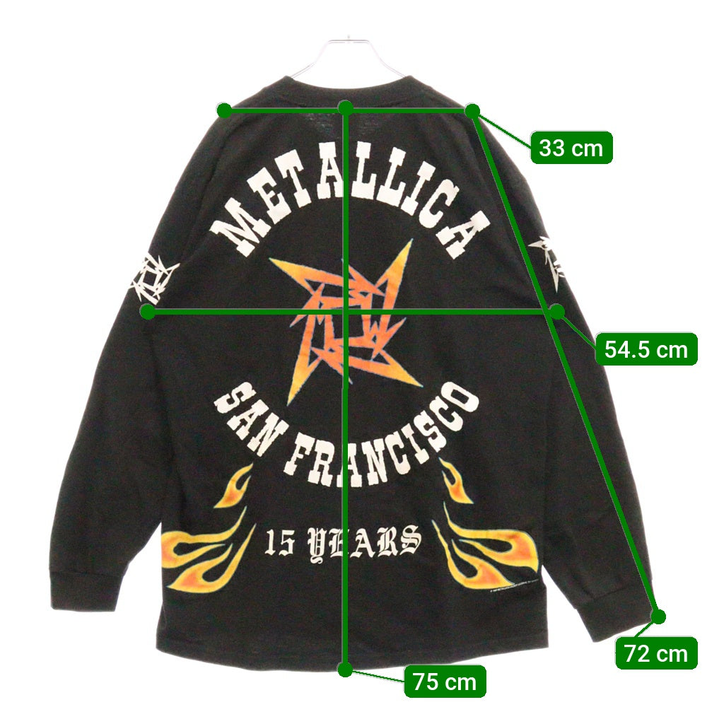 VINTAGE(ヴィンテージ) 90s VINTAGE TEE Metallica San Francisco 15 Years L/S Tee メタリカ サンフランシスコ 15周年 長袖Tシャツ ブラック