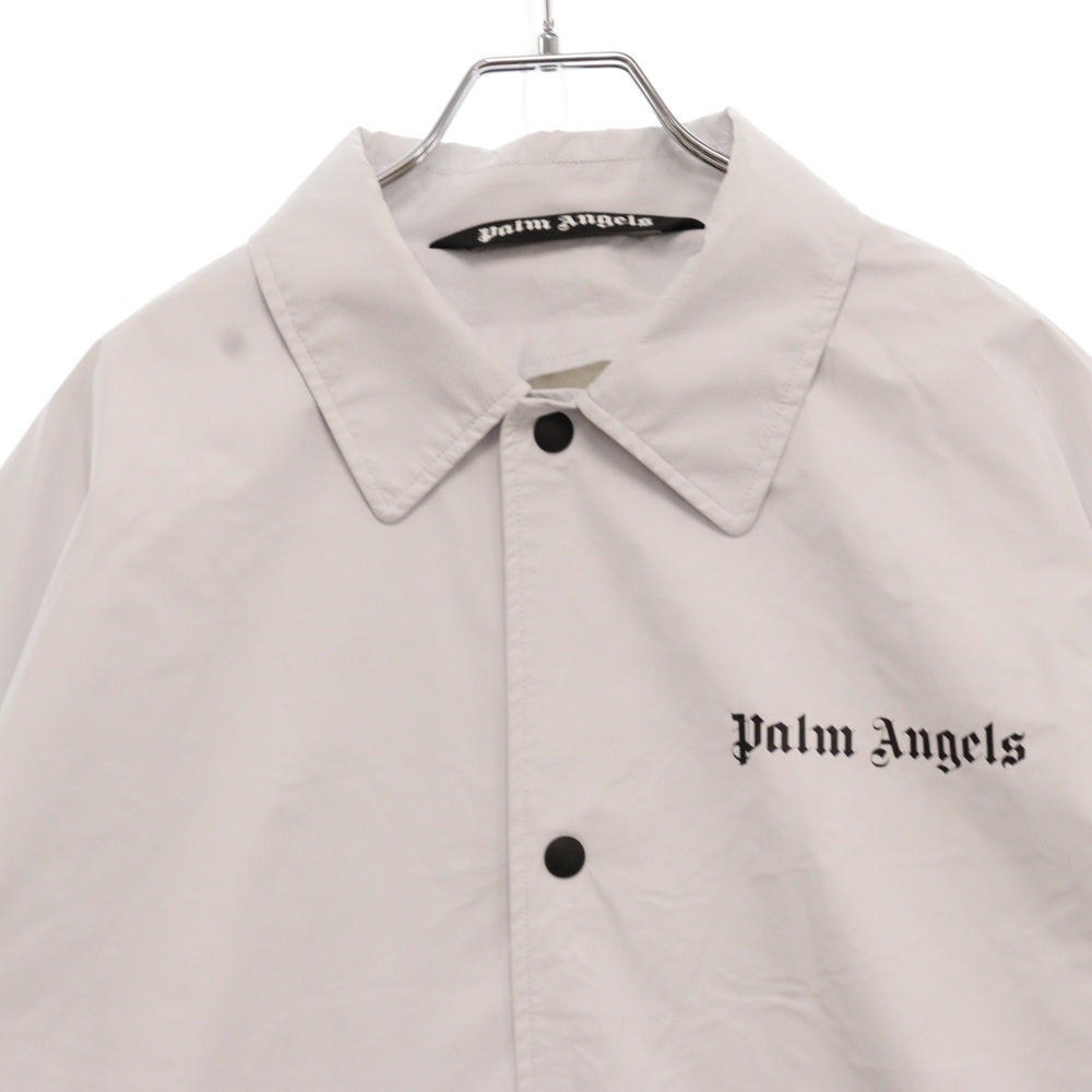 Palm Angels(パームエンジェルス) バックロゴプリント レインコート ジャケット ホワイト PMEA104R20742001