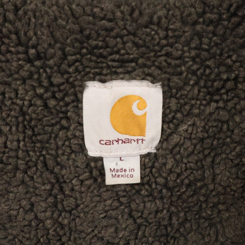 CARHARTT(カーハート) ジップアップ ダック生地 ボアライナー ワーク ベスト ジャケット ブラック