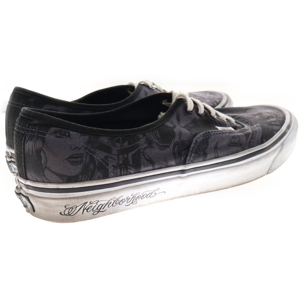 VANS(ヴァンズ) ×NEIGHBORHOOD×Mr. Cartoon Authentic 44 DX ネイバーフッド ミスターカートゥーン オーセンティック ローカットスニーカー グレー US12/30cm VN0A38EN00G