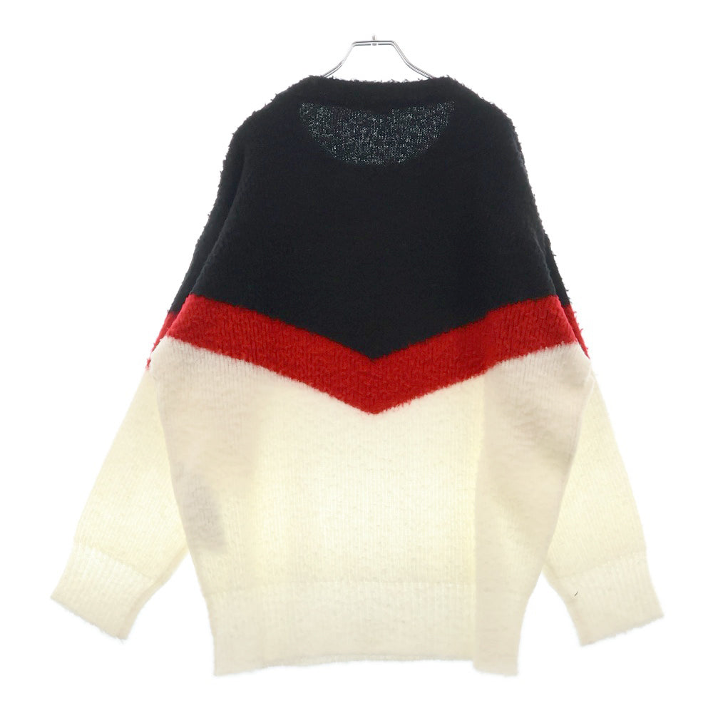 STELLA McCARTNEY(ステラマッカートニー) ラインデザイン ウールニットセーター 6K0588 3S2452 ブラック/ホワイト レディース