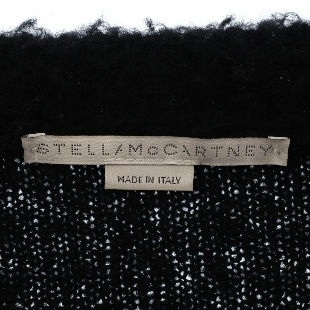 STELLA McCARTNEY(ステラマッカートニー) ラインデザイン ウールニットセーター 6K0588 3S2452 ブラック/ホワイト レディース
