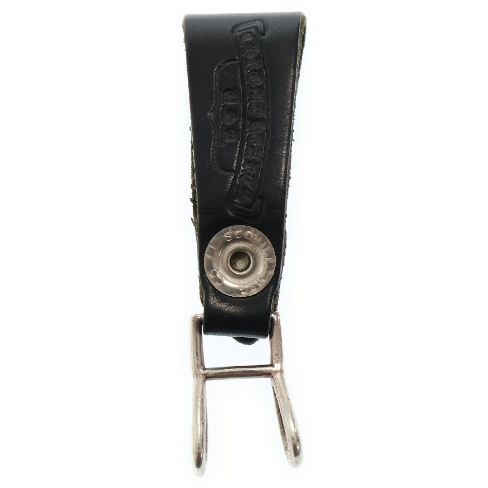 CHROME HEARTS(クロムハーツ) BELT LOOP ベルトループ BSフレアボタンレザーベルトループ ブラック/シルバー 国内ギャラあり