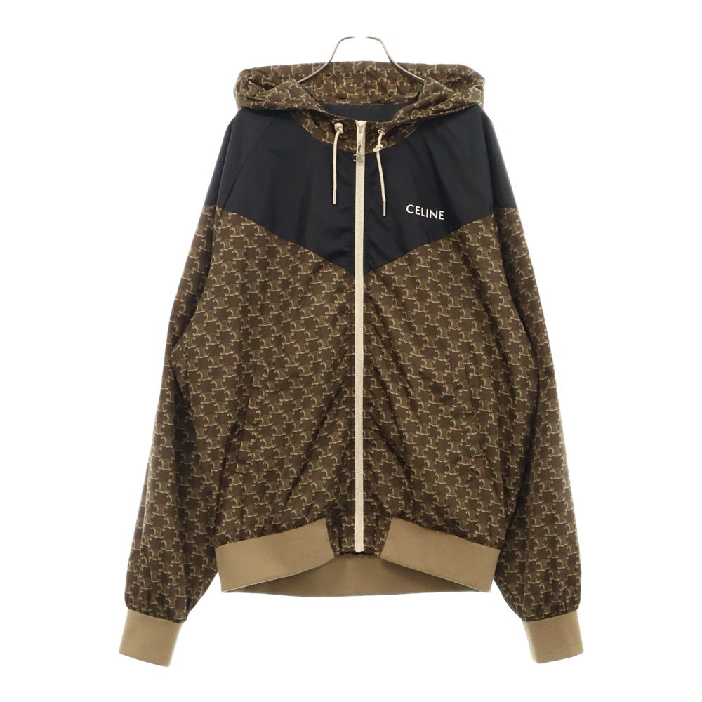 CELINE(セリーヌ)  23SS モノグラム ブルゾン トリオンフ ロゴ ナイロン ジップアップジャケット 2W343344N ブラウン