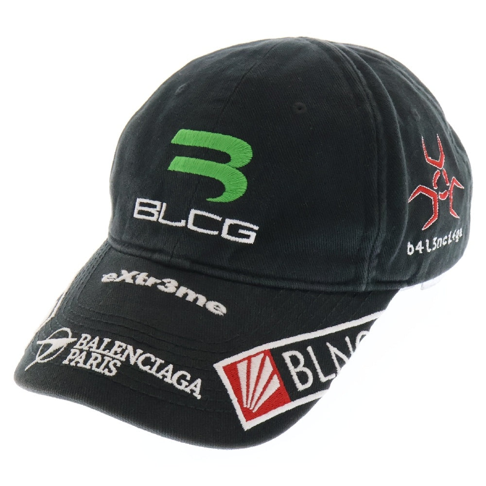 BALENCIAGA(バレンシアガ) 21AW Gamer Embroidered Hat ゲーマー キャップ 帽子 ブラック