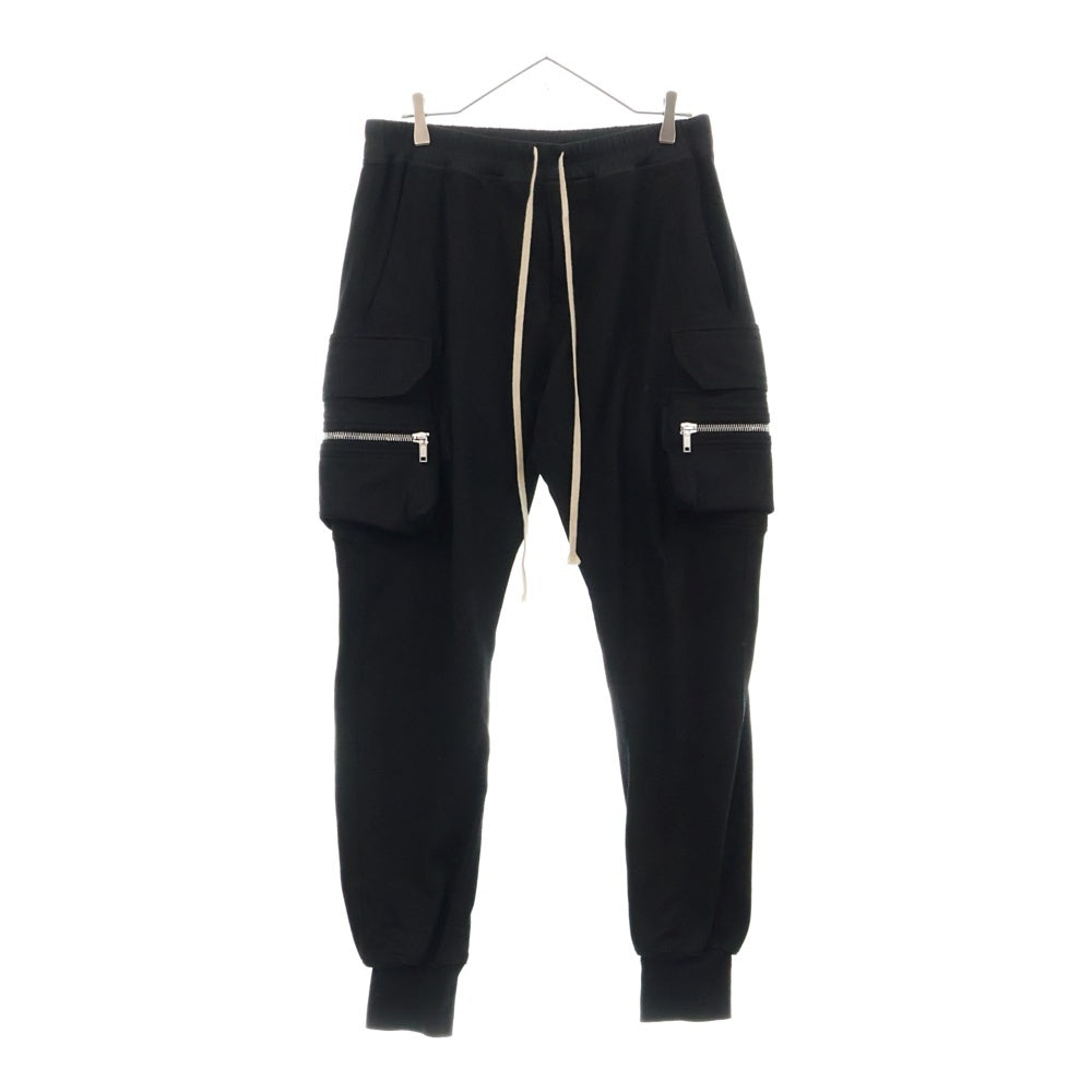 Rick Owens(リックオウエンス) 25SS MASTODON CARGO マストドン カーゴパンツ スウェットパンツ ブラック RU01E5396-BA RU01E5396‐BA