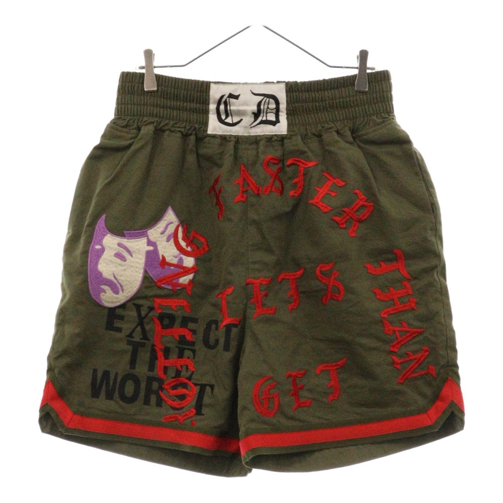 READY MADE(レディメイド) ×Cali Thornhill Dewitt Boxing Shorts カリ ソーンヒルデウィット ボクシングショーツ ショートパンツ ハーフパンツ カーキ
