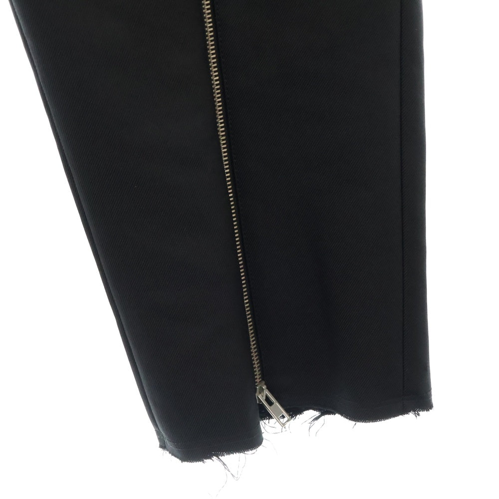 MM6 Maison Margiela(エムエムシックスメゾンマルジェラ) Straight-Leg Trousers ジップデザイン スラックス ストレート パンツ ブラック SH2KA0018 M35222