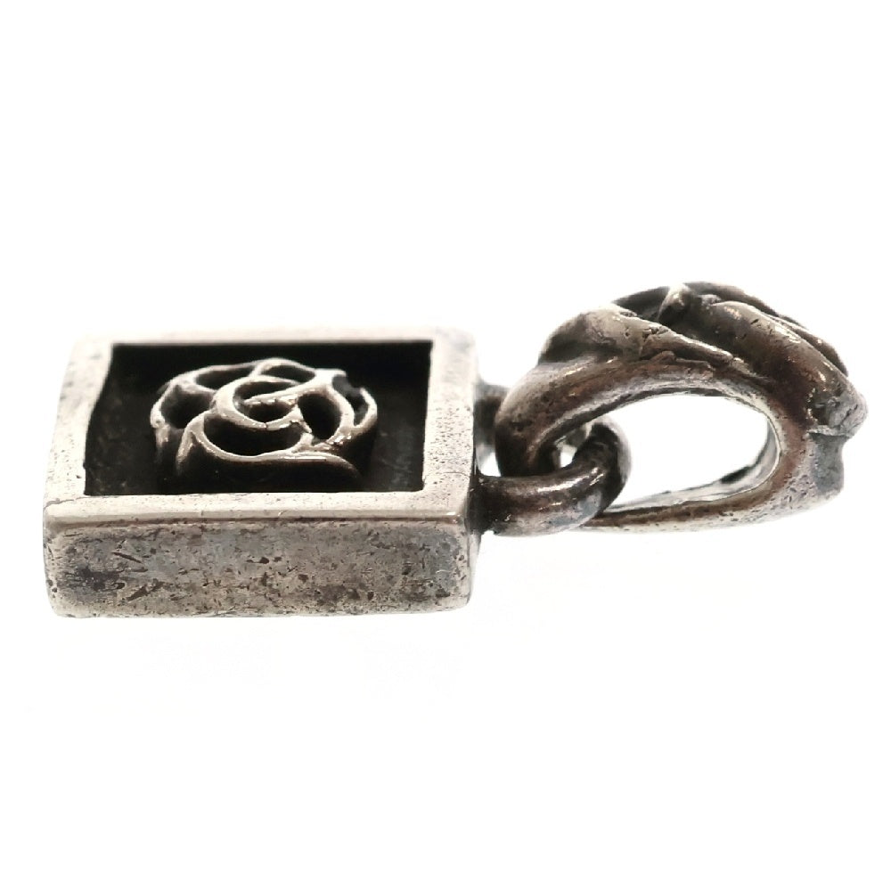 CHROME HEARTS(クロムハーツ) FRAMED FLRL フレームドフローラル チャーム シルバーネックレストップ シルバー