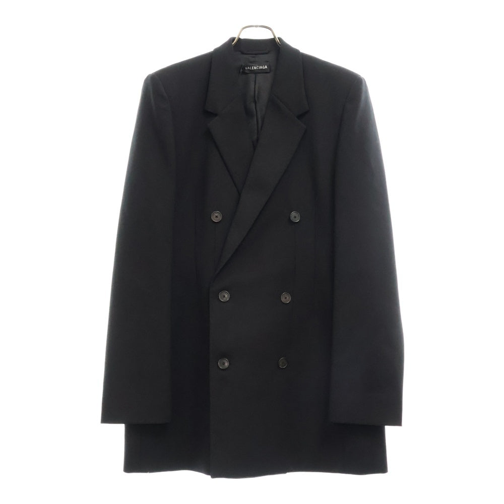 BALENCIAGA(バレンシアガ) Double-Breasted Blazer Jacket ウール ダブルブレスト オーバーサイズ テーラードジャケット ブラック 543271 TCT05
