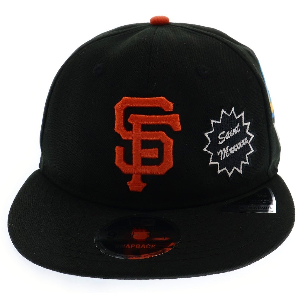 SAINT MICHAEL(セントマイケル) NEW ERA MLB ×ニューエラ サンフランシスコジャイアンツ ベースボールキャップ 帽子 ブラック